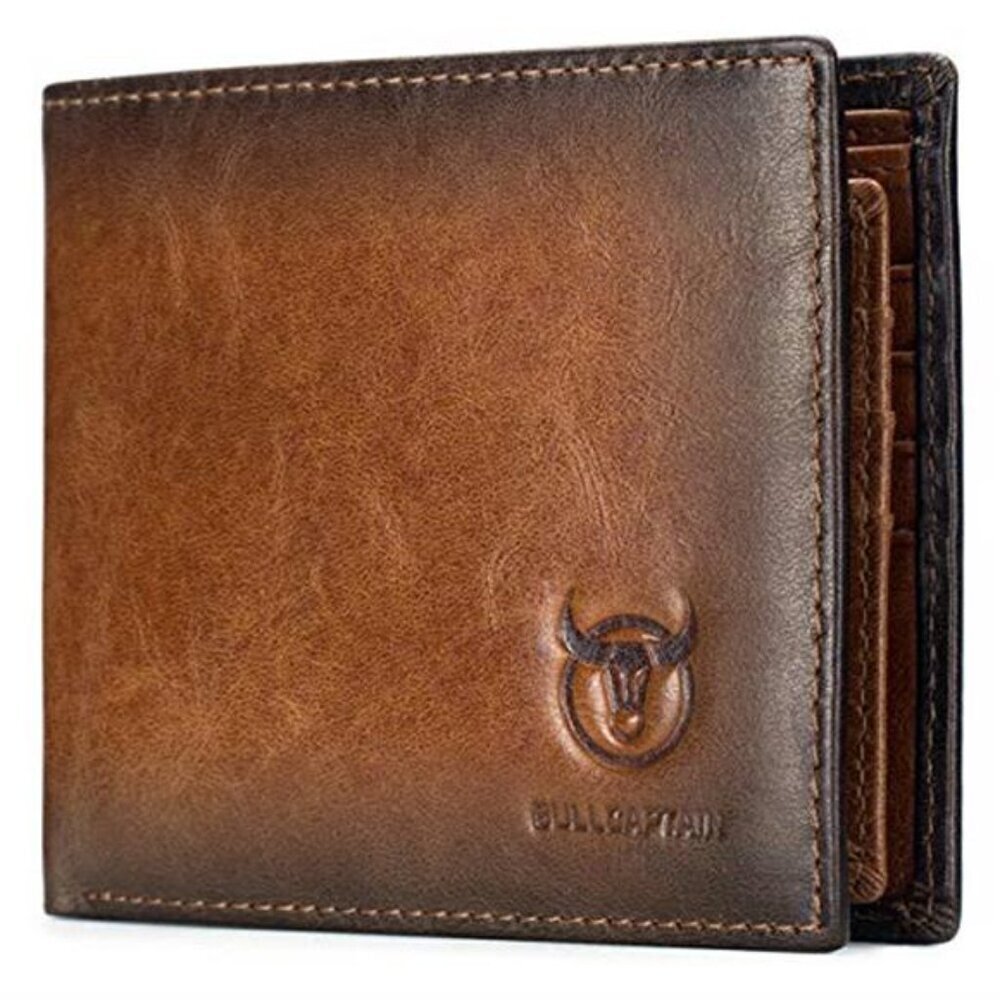 Slim RFID Wallet for Men Genuine Leather Bifold
